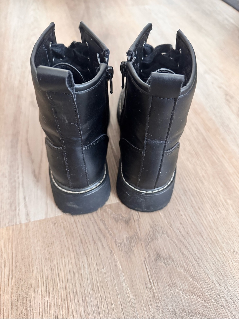 Madden Girl Black Combat Moto Boots - Picture 4 of 4